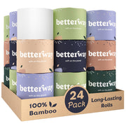 Betterway front packaging showing 24-roll bulk and sustainability benefits