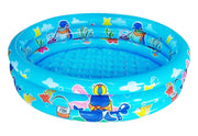 Big Summer front view of 3 rings pool showing blue color and dimensions for easy setup