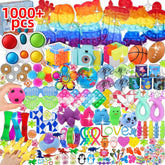 BILLFULL front packaging showing the bulk 1000-piece fidget toy set and variety benefit