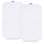 Biloban front view of mattress pad cover showing clean fitted look and protective benefit