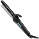 bio ionic front view of curling iron showing barrel and handle for easy styling