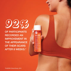 Bio-Oil Body Lotion botella con etiqueta visible y alta proporción de aceite