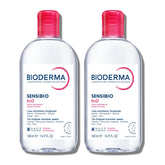 Bioderma Sensibio H2O front packaging showing duo bottles for gentle cleansing