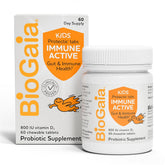 BioGaia frente del envase mostrando diseño y beneficios para padres