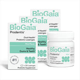 BioGaia Prodentis front packaging showing product benefits