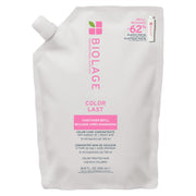 Biolage frasco frontal mostrando sello para color y brillo