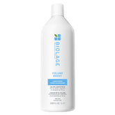 Biolage envase frontal Volume Boost muestra tamaño grande y beneficio volumen