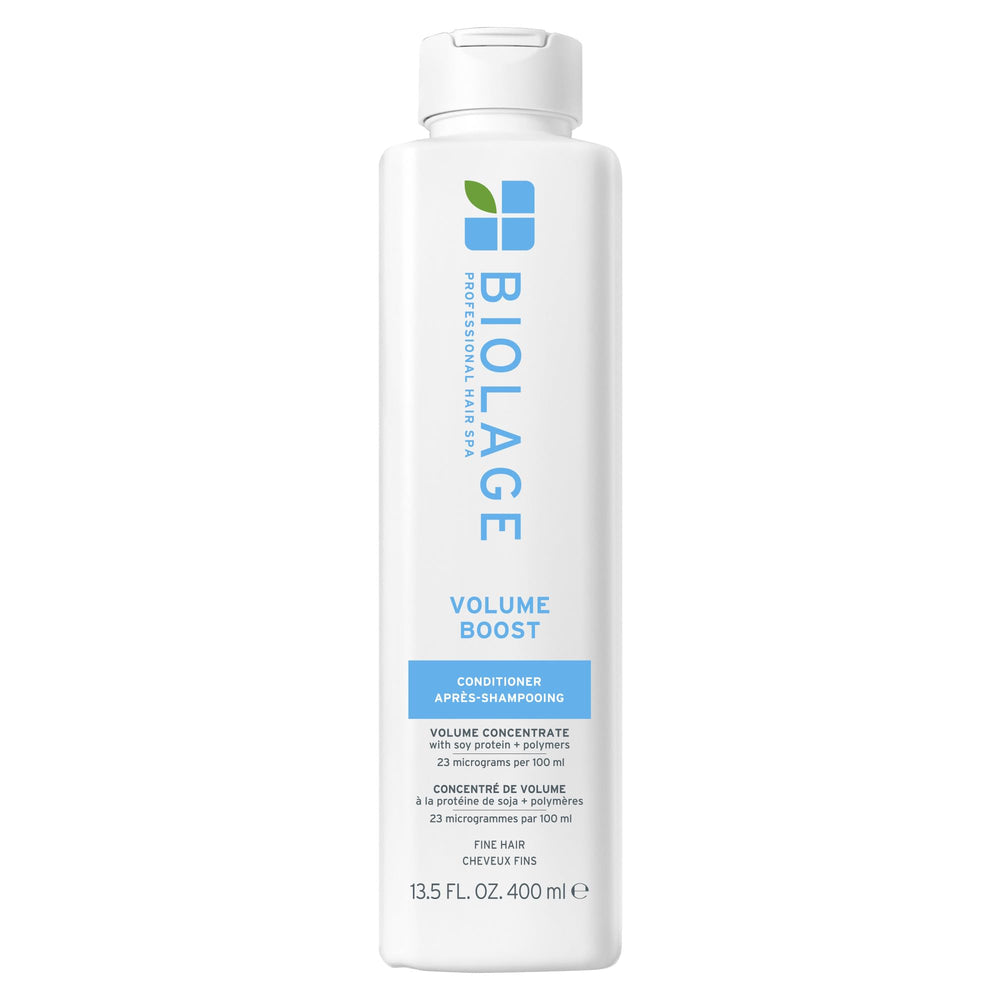 Biolage acondicionador frontal mostrando envase y beneficio de volumen ligero