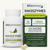 BiOptimizers MassZymes front package showing bottle and label benefits