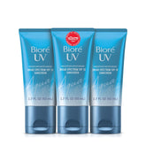Biore frente del empaque mostrando SPF 50 y beneficios visibles