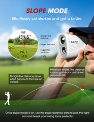 BIRDIEPULSE side controls highlighting mode buttons for quick slope and straight-line switching