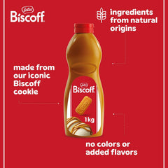 Biscoff textura cercana crema fluida ideal para verter