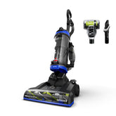 Bissell CleanView front view showing upright vacuum and easy maneuverability benefit