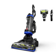 Bissell CleanView front view showing upright vacuum and easy maneuverability benefit