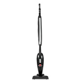 Bissell front view showing compact stick vacuum and easy storage benefit