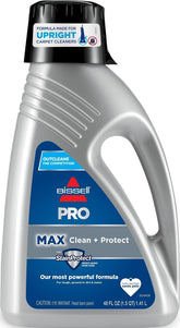 Bissell botella frontal 48 oz mostrando diseño y capacidad para limpieza profunda