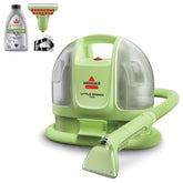 BISSELL Little Green Mini front view showing compact cleaner and handle for easy transport