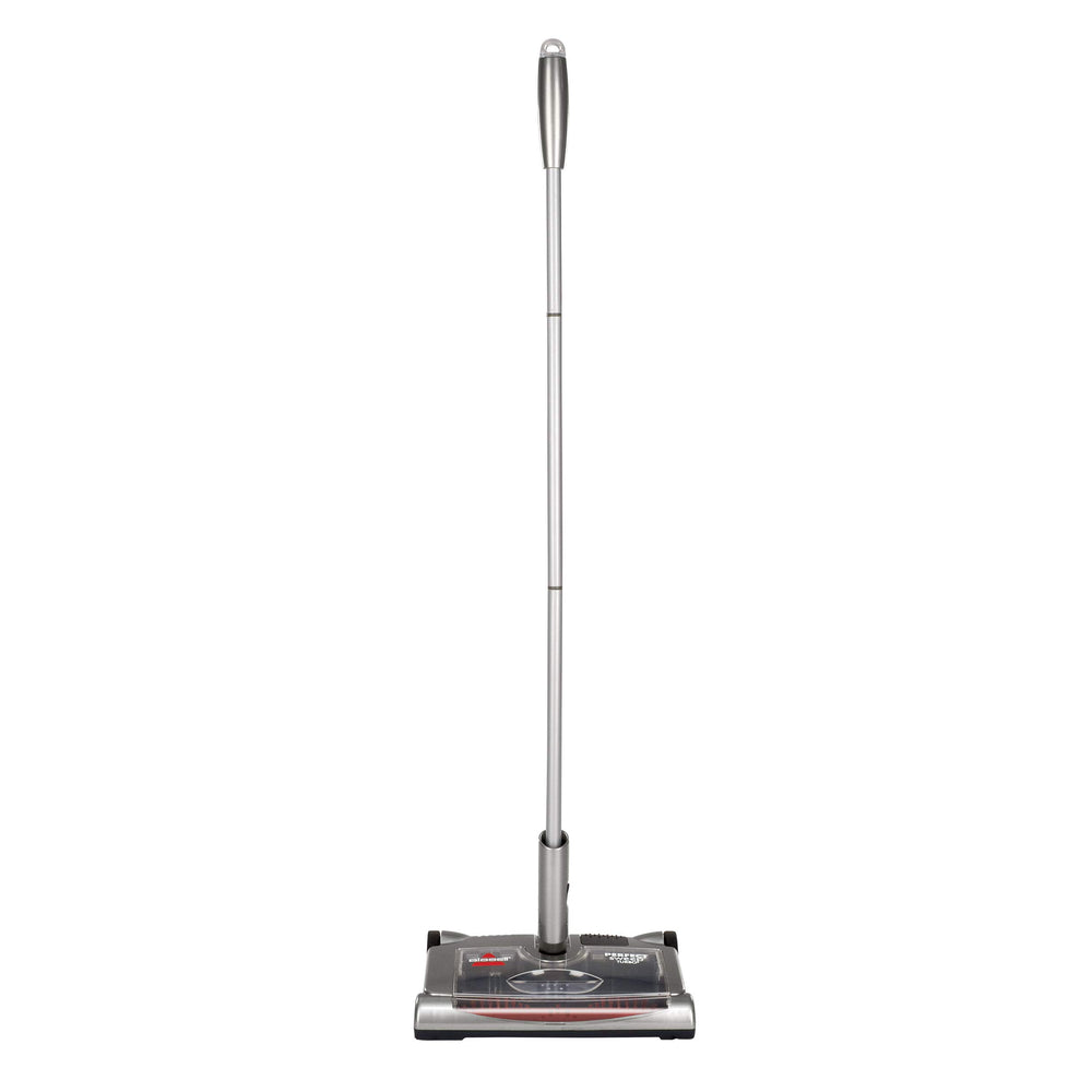 Bissell vista frontal del Perfect Sweep Turbo mostrando diseño compacto y fácil agarre