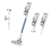 Bissell PowerClean front view showing slim cordless design and strong suction