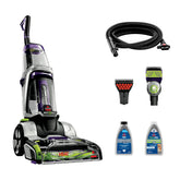 BISSELL ProHeat 2X front view showing upright cleaner and benefits of powerful deep cleaning