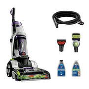 BISSELL ProHeat 2X front view showing upright cleaner and benefits of powerful deep cleaning