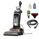 BISSELL Revolution HydroSteam Pet front view showing upright design and footprint benefit