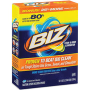 BIZ envase frontal mostrando la marca y cantidad, limpieza potente