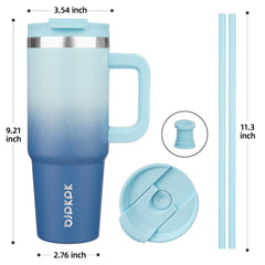 BJPKPK tapa roscada y pajita reutilizable para beber seguro