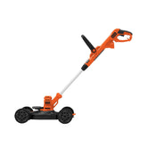 BLACK+DECKER front view of 3-in-1 tool showing mower and trimmer, saves space