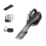 BLACK+DECKER vista frontal del aspirador de mano con base de carga, práctico para guardado