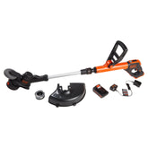 BLACK+DECKER LST522 vista frontal con accesorios claros y listos para usar