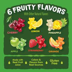 Black Forest surtido de colores y sabores en ositos, ofrece variedad frutal