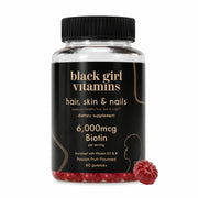 Black Girl Vitamins envase frontal con diseño y beneficio visual