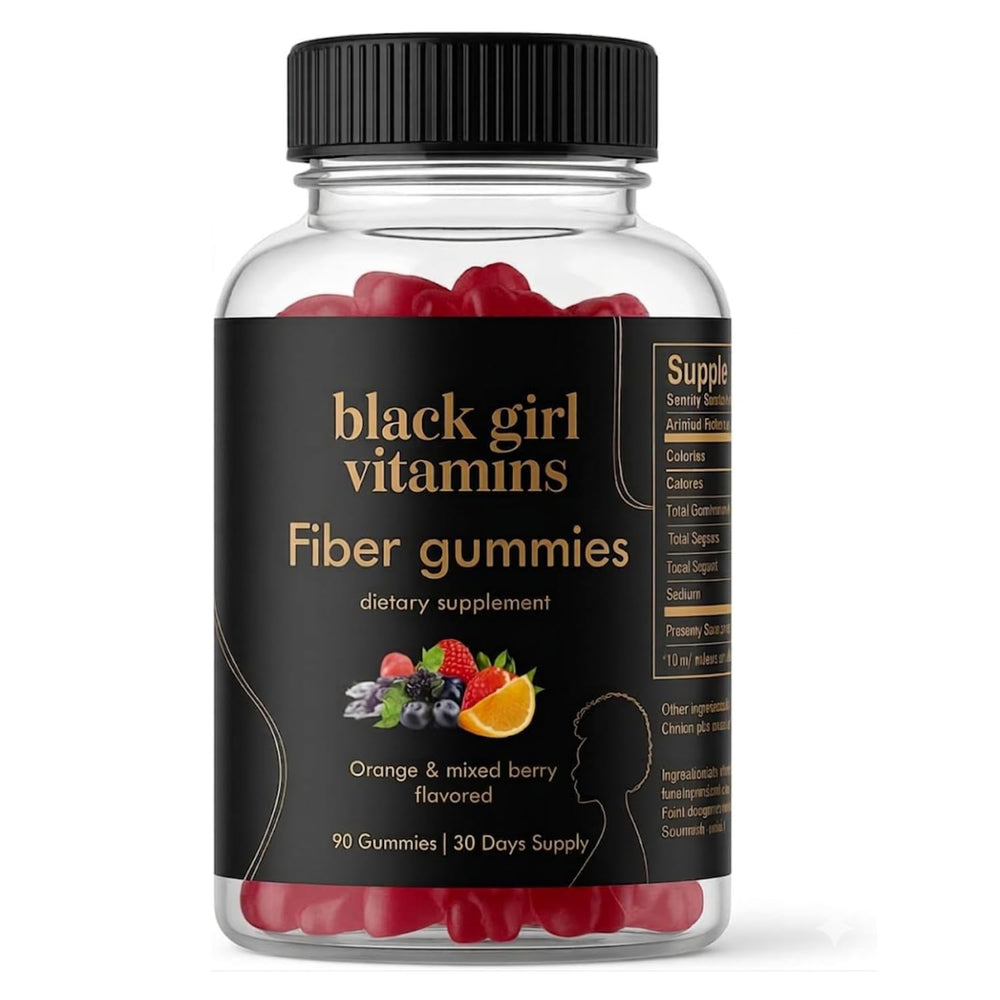 Black Girl Vitamins frontal del envase mostrando beneficios diarios