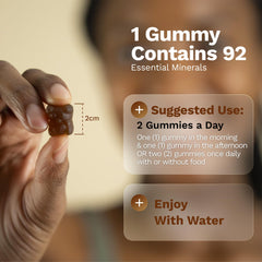 Black Girl Vitamins primer plano de gomitas textura apetitosa y natural