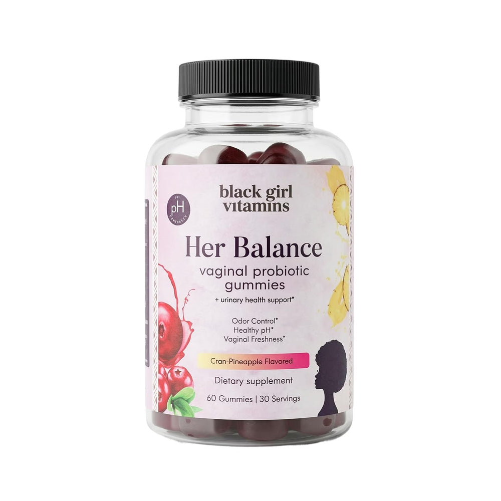Black Girl Vitamins empaque frontal mostrando gominolas y beneficios para frescura