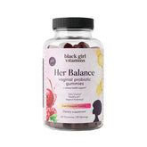 Black Girl Vitamins empaque frontal mostrando gominolas y beneficios para frescura