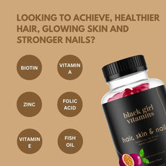 Black Girl Vitamins etiqueta con ingredientes y claridad informativa