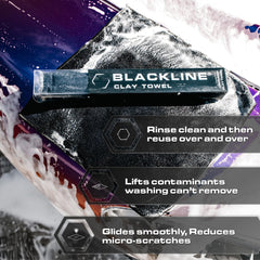 Blackline detalle del borde de microfibra que limpia sin dañar pintura