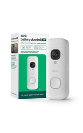 Blink doorbell front view showing 2K camera and clean design for clear video