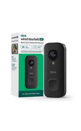 Blink doorbell 2K front view showing camera and button, clear entry monitoring