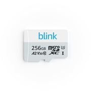 Blink MicroSD front packaging showing 256GB capacity and compatibility benefits