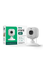 Blink Mini 2K+ vista frontal mostrando diseño compacto y vigilancia clara