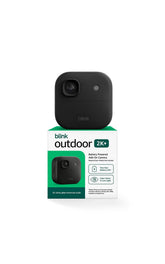 Blink Outdoor 2K+ front view showing camera and mount, clear surveillance benefit