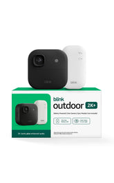 Blink Outdoor 2K+ front view showing camera body and mount for easy outdoor monitoring