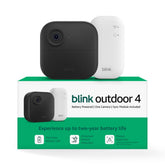 Blink cámara Outdoor 4 vista frontal con lente y micrófono, seguridad clara