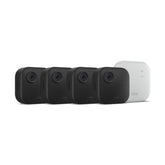 Blink front kit view showing four Outdoor 4 cameras and Sync Module XR for immediate setup