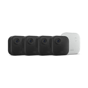 Blink front kit view showing four Outdoor 4 cameras and Sync Module XR for immediate setup