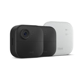 Blink front view of two Outdoor 4 XR cameras showing durable weatherproof housing and visibility benefits