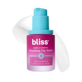 Bliss front bottle view showing serum packaging and clear label benefit